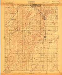 preview thumbnail of historical topo map of Kiefer, OK in 1916