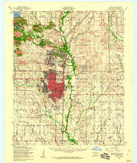 1956 Map of Lawton, OK, 1960 Print