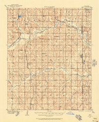 1907 Map of Maud, OK, 1957 Print