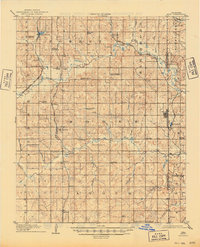 1908 Map of Maud, OK, 1949 Print