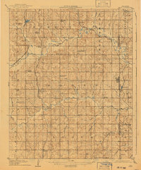 1908 Map of Maud, OK, 1941 Print