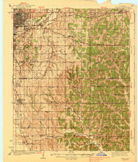 preview thumbnail of historical topo map of Moore, OK in 1938