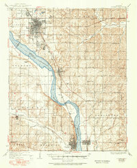 1936 Map of Norman, 1951 Print