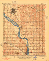 1936 Map of Norman, 1948 Print