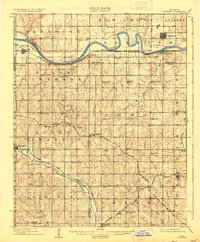 1909 Map of Perkins, 1937 Print
