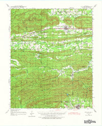 Download a high-resolution, GPS-compatible USGS topo map for Red Oak, OK (1977 edition)