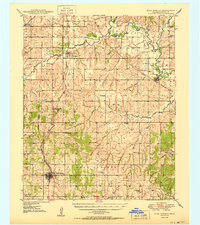 1950 Map of Rush Springs, OK