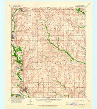 1962 Map of Ryan, OK, 1964 Print