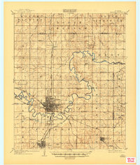 1909 Map of Shawnee, OK, 1945 Print