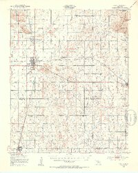 1950 Map of Snyder, 1953 Print