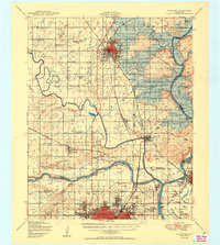 Download a high-resolution, GPS-compatible USGS topo map for Wagoner, OK (1950 edition)
