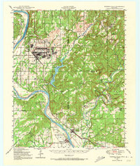 Download a high-resolution, GPS-compatible USGS topo map for Webbers Falls, OK (1973 edition)