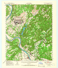 Download a high-resolution, GPS-compatible USGS topo map for Webbers Falls, OK (1966 edition)