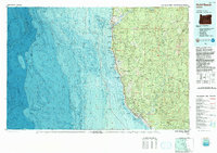 Download a high-resolution, GPS-compatible USGS topo map for Gold Beach, OR (1993 edition)