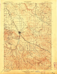 1901 Map of Baker City, 1909 Print