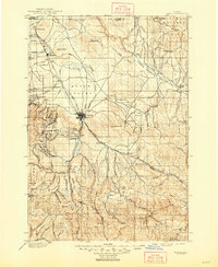1901 Map of Baker, 1948 Print