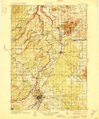 preview thumbnail of historical topo map of Bend, OR in 1929