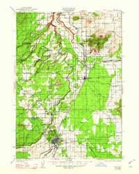 1929 Map of Bend, 1948 Print
