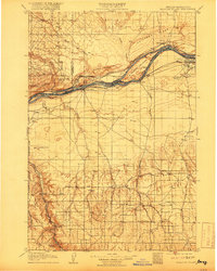 1908 Map of Blalock Island, 1916 Print