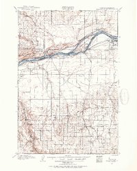 1906 Map of Blalock Island, 1954 Print