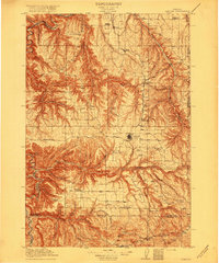 preview thumbnail of historical topo map of Condon, Gilliam County, OR in 1916