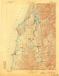 1900 Map of Coos Bay, 1903 Print