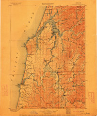 1900 Map of Coos Bay, 1913 Print