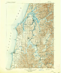 1900 Map of Coos Bay, 1937 Print