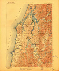 1900 Map of Coos Bay, 1922 Print