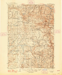 1936 Map of Dayville, 1948 Print