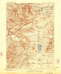1917 Map of Lane County, OR, 1926 Print