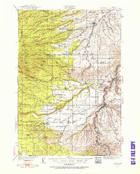 1930 Map of Dufur, 1956 Print