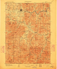 1908 Map of Grants Pass, 1912 Print