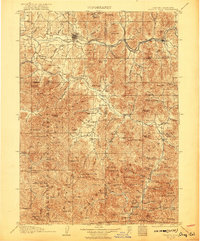 1908 Map of Grants Pass, 1921 Print