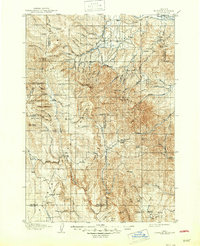 1908 Map of Ironside Mountain, 1947 Print