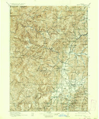 1917 Map of Kerby, 1937 Print