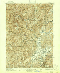 1917 Map of Kerby, 1942 Print
