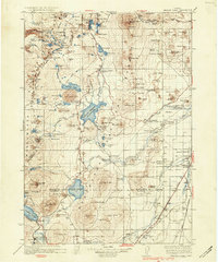 Download a high-resolution, GPS-compatible USGS topo map for Maiden Peak, OR (1934 edition)
