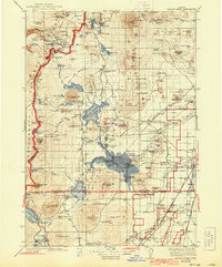 Download a high-resolution, GPS-compatible USGS topo map for Maiden Peak, OR (1944 edition)