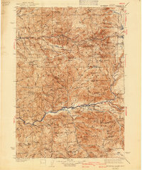 preview thumbnail of historical topo map of Linn County, OR in 1940