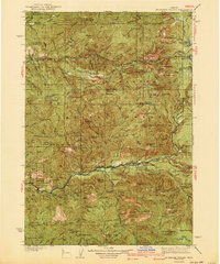preview thumbnail of historical topo map of Linn County, OR in 1940