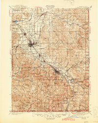Download a high-resolution, GPS-compatible USGS topo map for Medford, OR (1945 edition)
