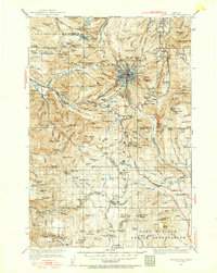 1924 Map of Mount Hood, 1955 Print