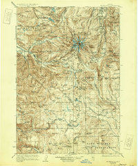 1927 Map of Mount Hood, 1931 Print