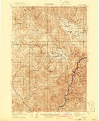 historical topo map of Baker County, OR in 1915