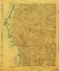 preview thumbnail of historical topo map of Port Orford, OR in 1899