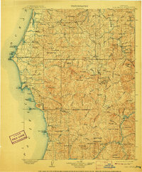1903 Map of Curry County, OR, 1908 Print