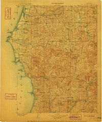 1903 Map of Curry County, OR, 1911 Print