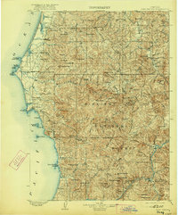 1903 Map of Port Orford, OR, 1922 Print