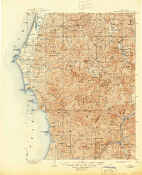 1903 Map of Curry County, OR, 1944 Print